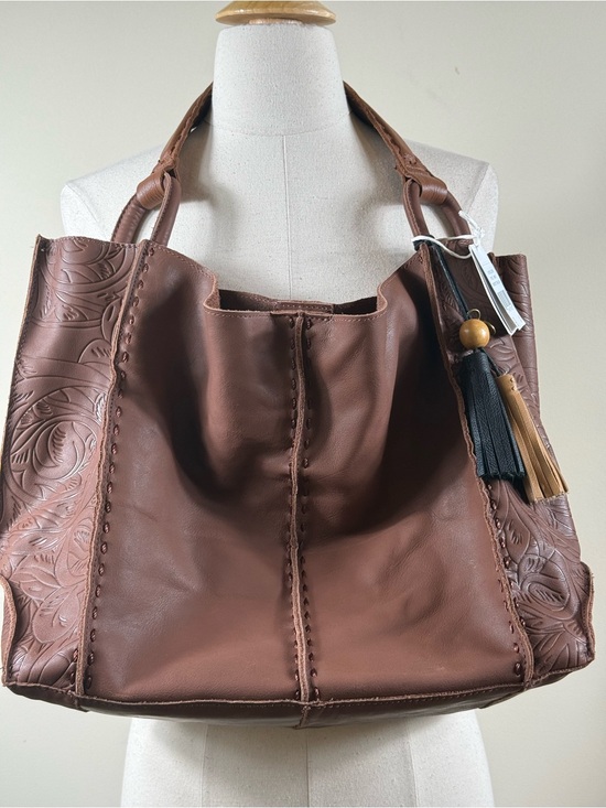 The Sak Handbags - The Sak Los Feliz Large Tote Teak Leaf Embossed Leather